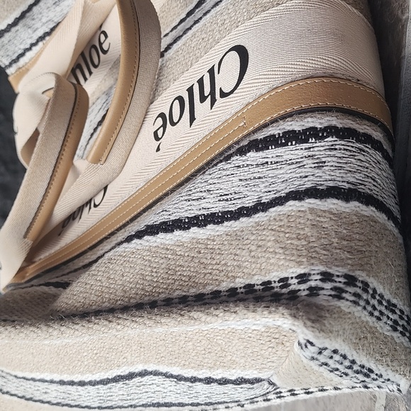 Chloé Woody Large Tote Neutral - Picture 8 of 8